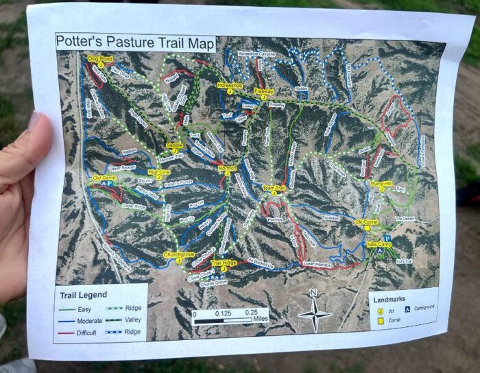 Potter's Pasture Trail Map