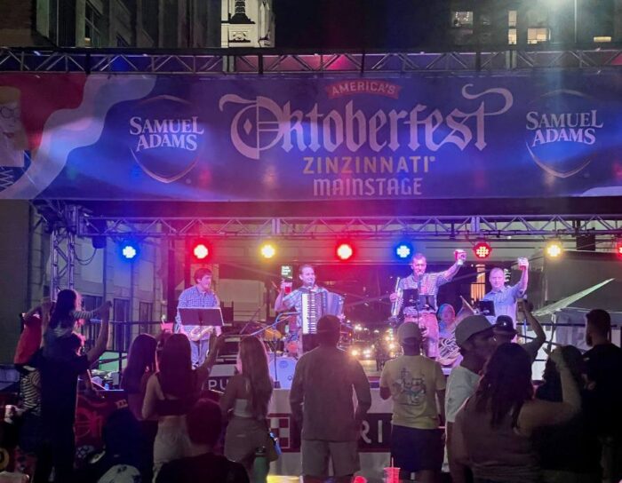 band at Oktoberfest Zinzinnati in Cincinnati Ohio