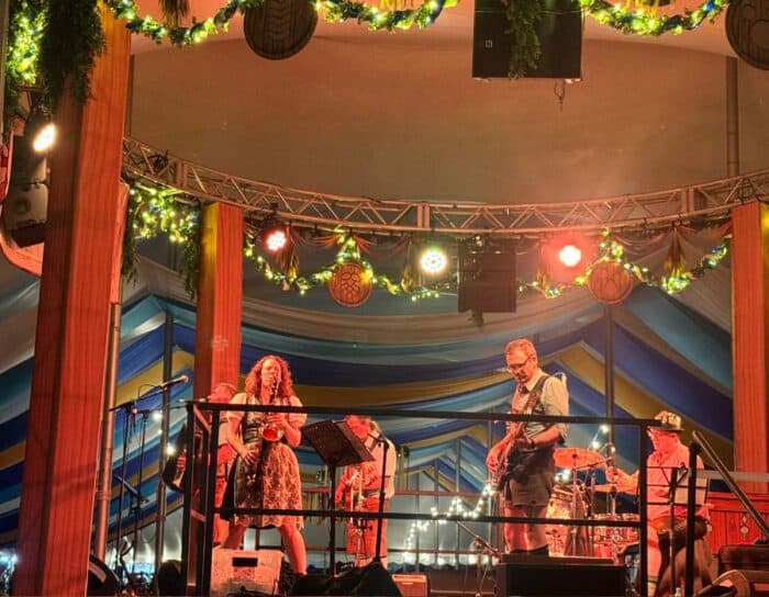 band playing at Oktoberfest Zinzinnati in Cincinnati OH