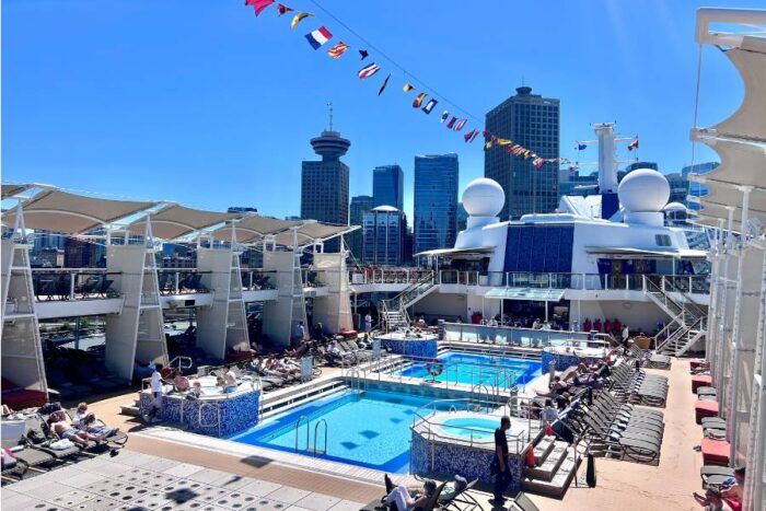 outdoor pool on the Celebrity Eclipse
