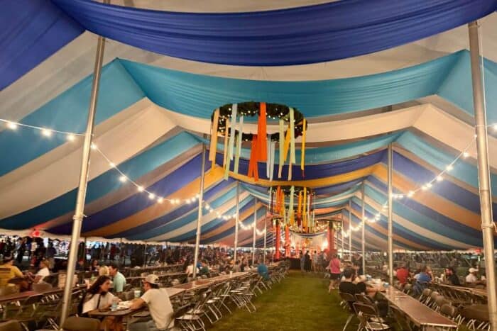 tent at Oktoberfest Zinzinnati in Cincinnati Ohio