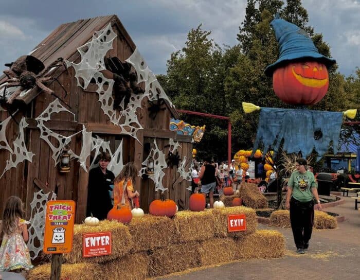 trick or treat area at Kings Island