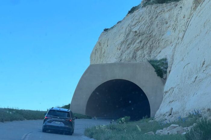 tunnel on road to scenic overlook for Scotts Bluff National Monument