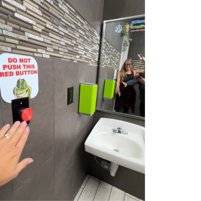 Do Not Push This Red Button at Kentucky Disco Bathroom 1