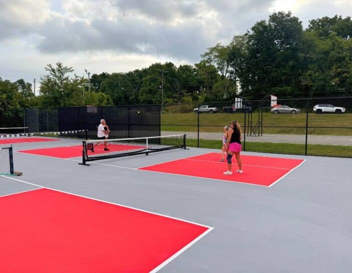 Pickleball courts at Railroad Street Park