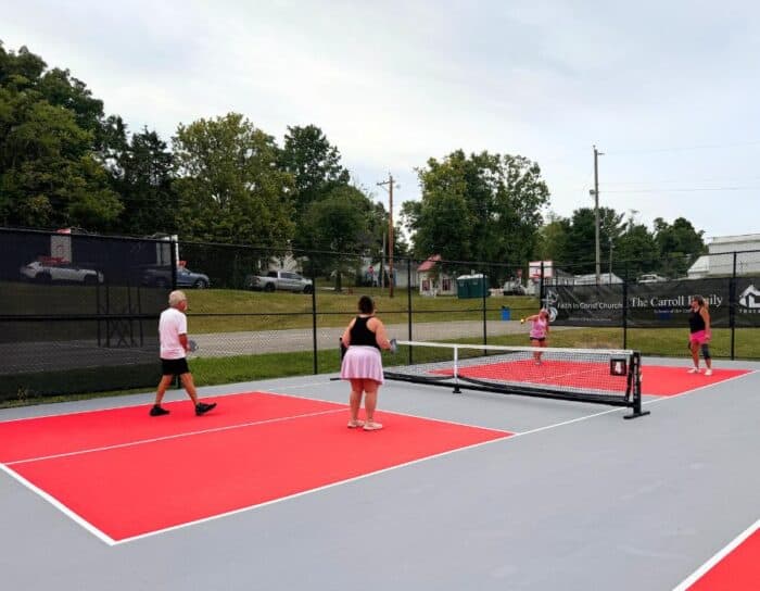 Pickleball courts at Railroad Street Park