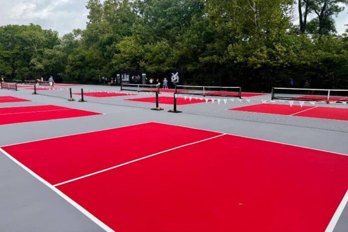 Pickleball courts at Railroad Street Park