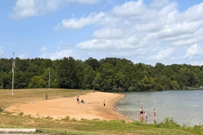 beach at Rocky Fork Lake