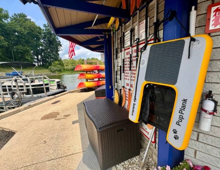 pup plank at Rocky Fork Boat Rental    