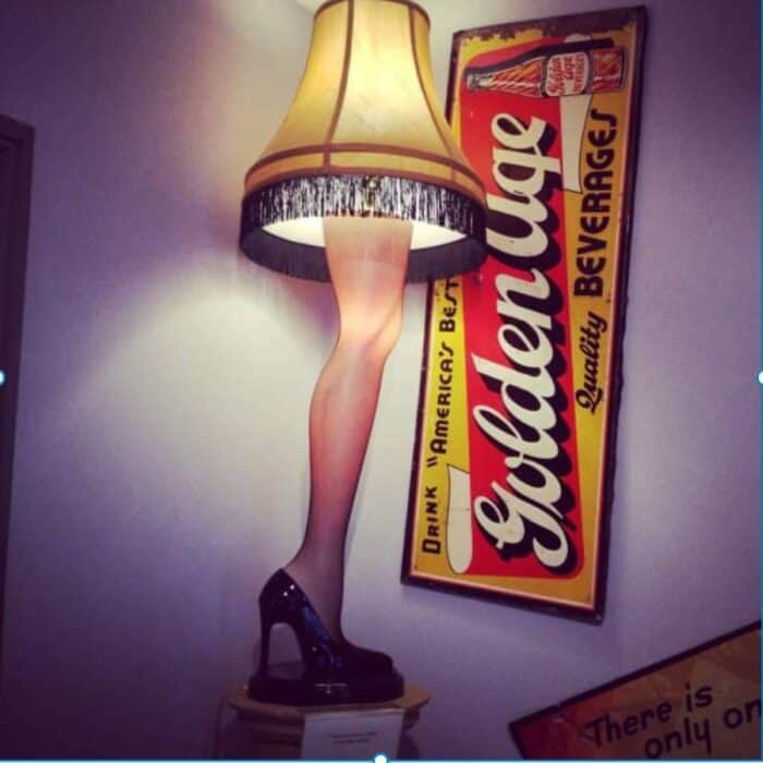 A Christmas Story House Cleveland Ohio Leg Lamp from A Christmas Story