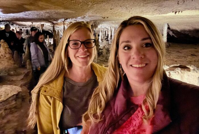friends on tour in Marengo Cave