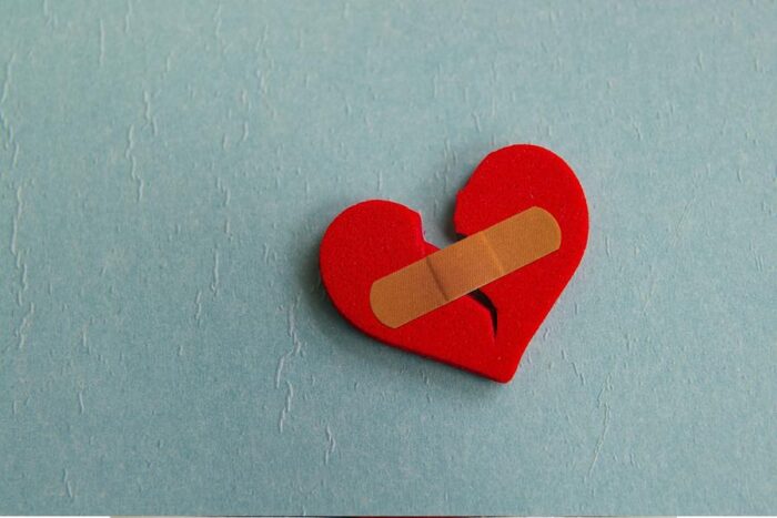 heart with band aid
