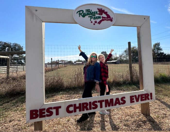 photo op at The Reindeer Farm Bowling Green KY