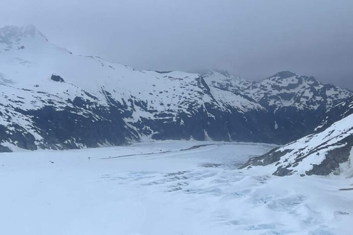 Ice fields in Juneau Alaska 
