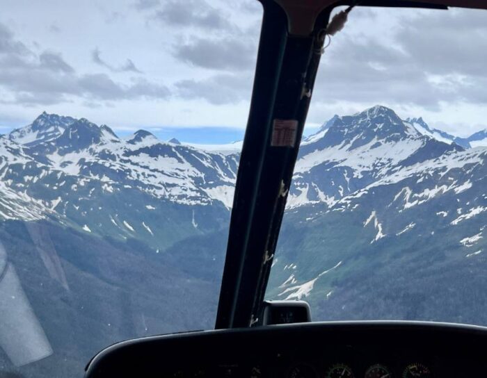 view from helicopter in Juneau Alaska 