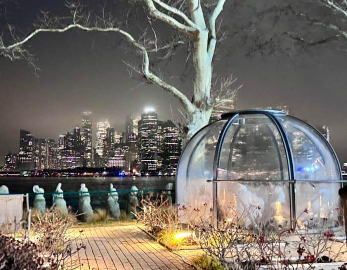 igloo at QC NY Spa on Governors Island in New York