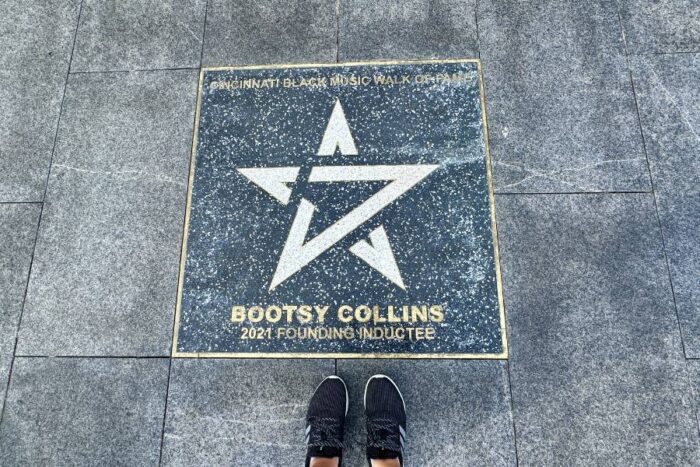 Bootsy Collins star on Cincinnati Black Music Walk of Fame