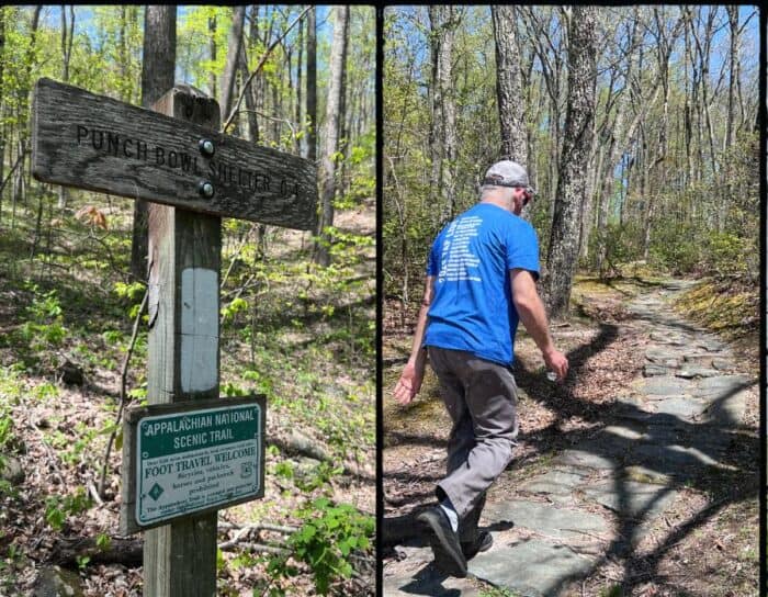 Punch Bowl trail on the Appalachian Trail