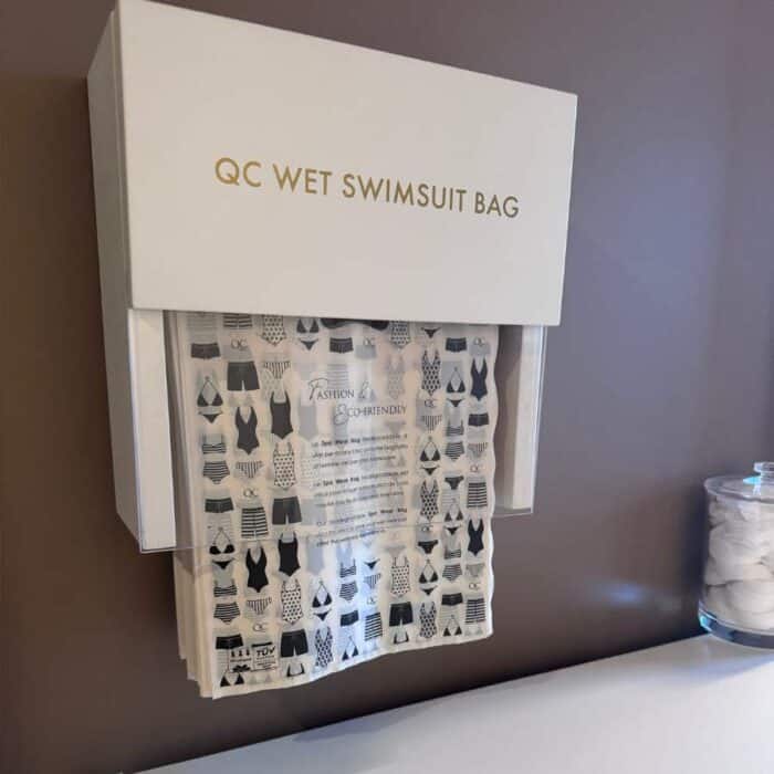 wet swimsuit bag at QC NY Spa