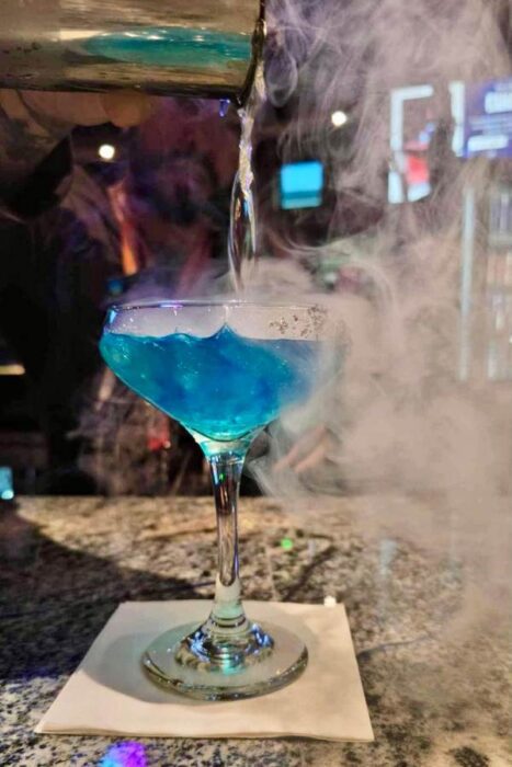 Iceland's Fire and Ice cocktail at the Lost Cactus Bar Flyover Las Vegas