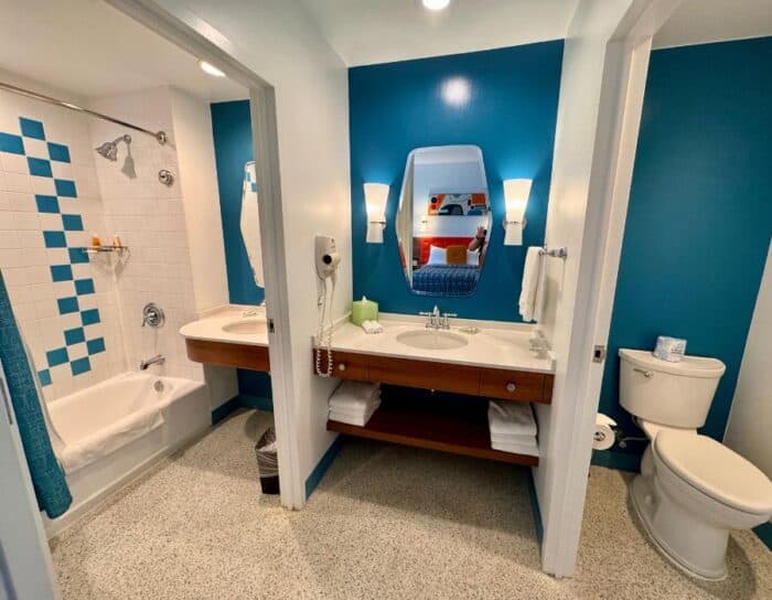 bathroom in family suite at Universal Cabana Bay Beach Resort