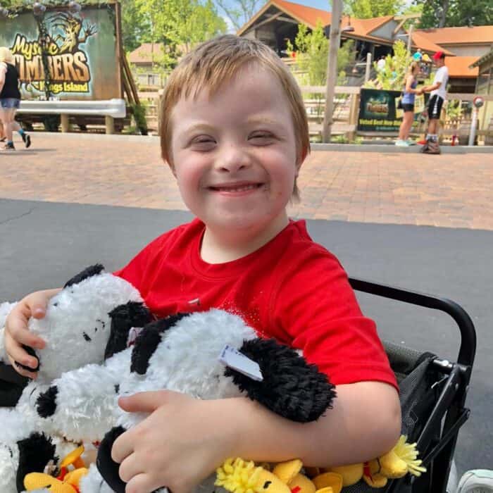  child with Down Syndrome at Kings Island Amusement Park 