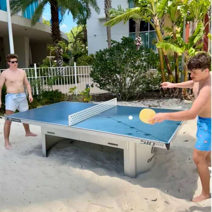 teenagers playing ping pong Universal Cabana Bay Beach Resort
