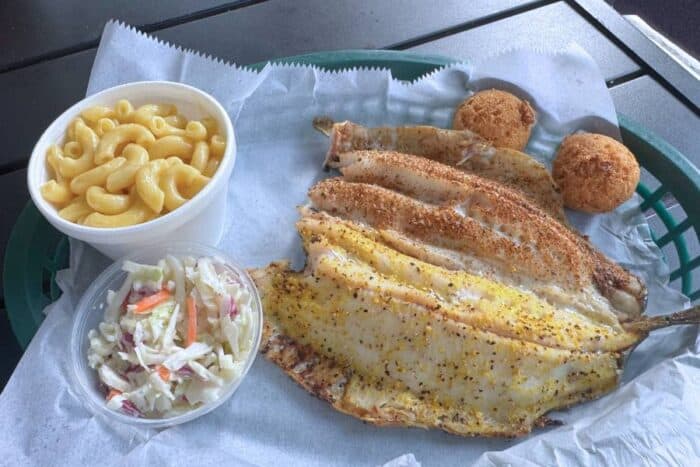 trout dinner at English Mountain Trout Farm