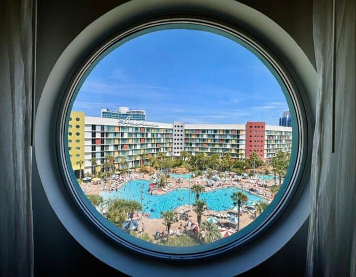 view of pool from room at Universal Cabana Bay Beach Resort