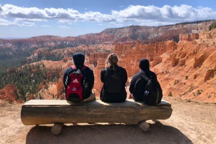 Mother and sons at Bryce Canyon