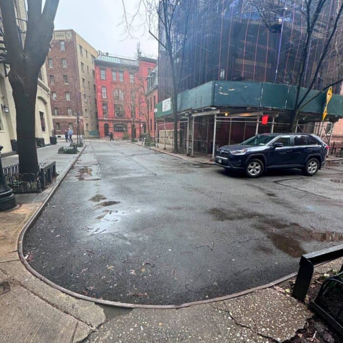 curved road in Greenwich Village in New York City