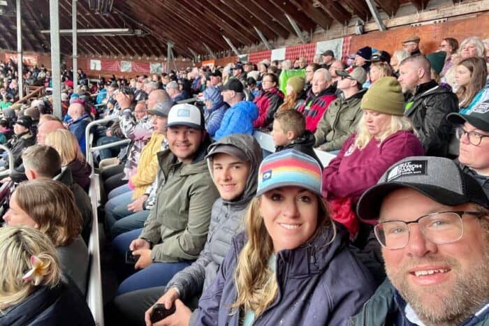 family at The Great American Lumberjack Show in Ketchikan Alaska