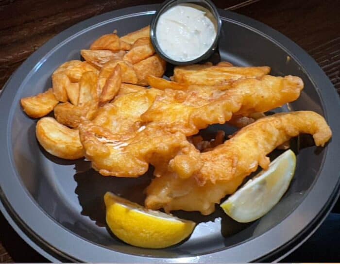 fish and chips at The Three Broomsticks at The Wizarding World of Harry Potter 
