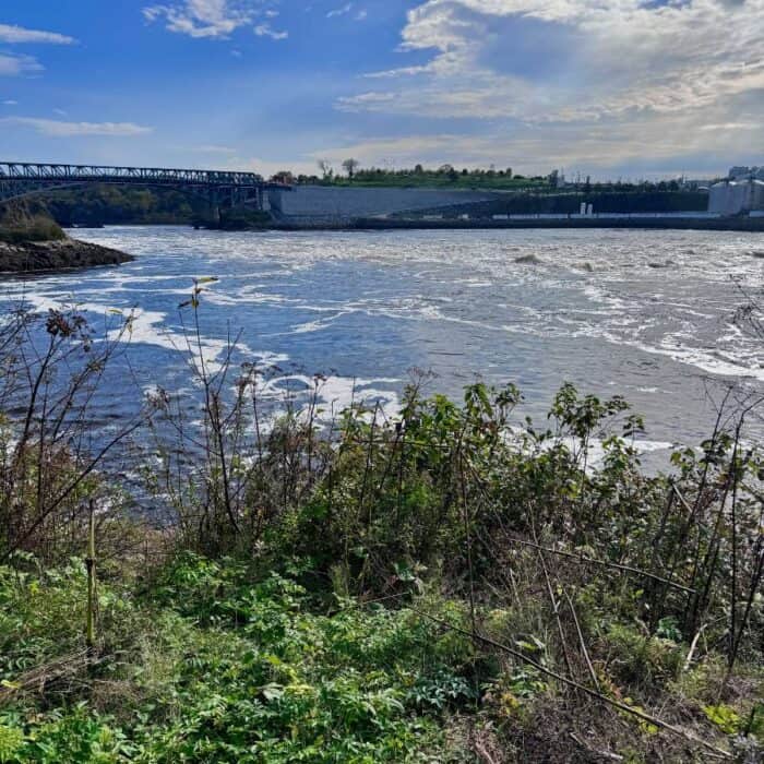 view of Reversing Falls at Fallsview Park John New Brunswick Canada 