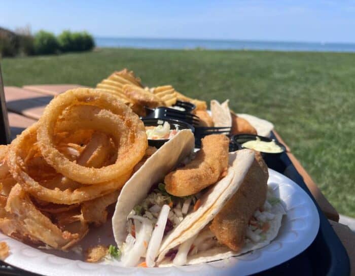 walleye tacos Jolly Roger's Seafood House