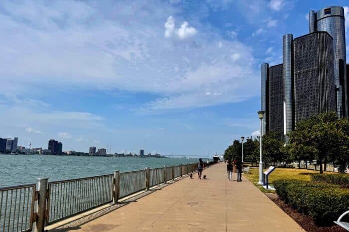 Riverwalk along Detroit River