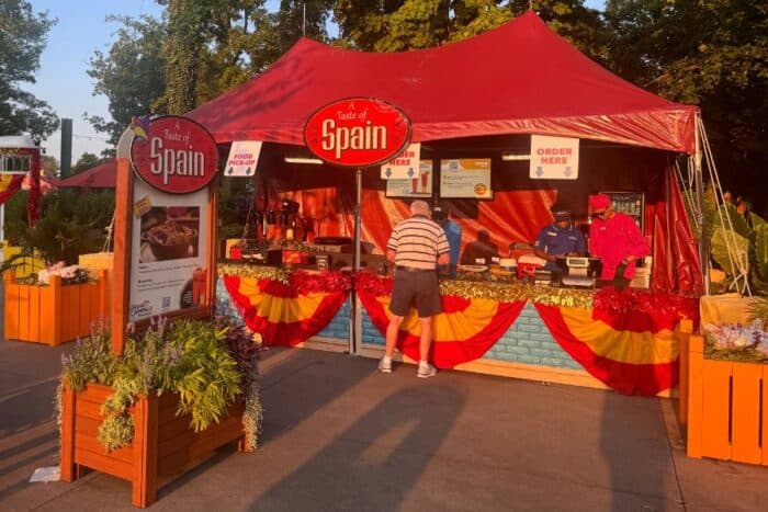 Spain booth at Kings Island Grand Carnivale