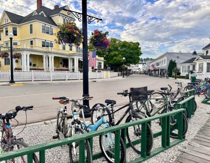 bikes on Mackinac Island