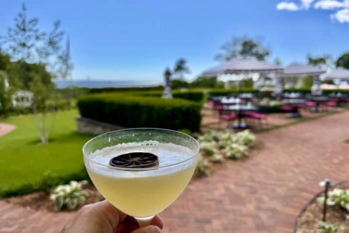 cocktail at The Inn at Stonecliffe on Mackinac Island