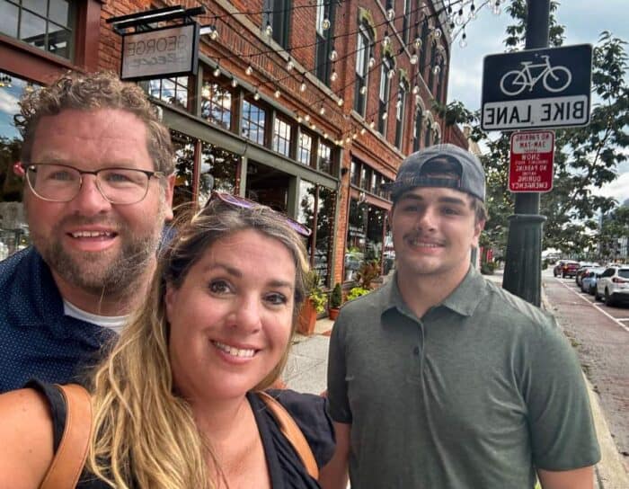 family in downtown Detroit Michigan