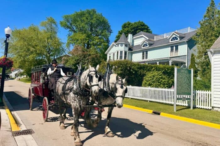 horse drawn carriage on Mackinac Island 