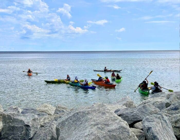 kayak tour by Mackinac Island