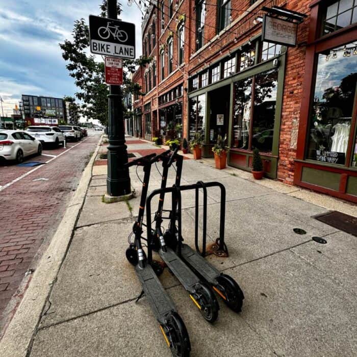 scooters in Downtown Detroit