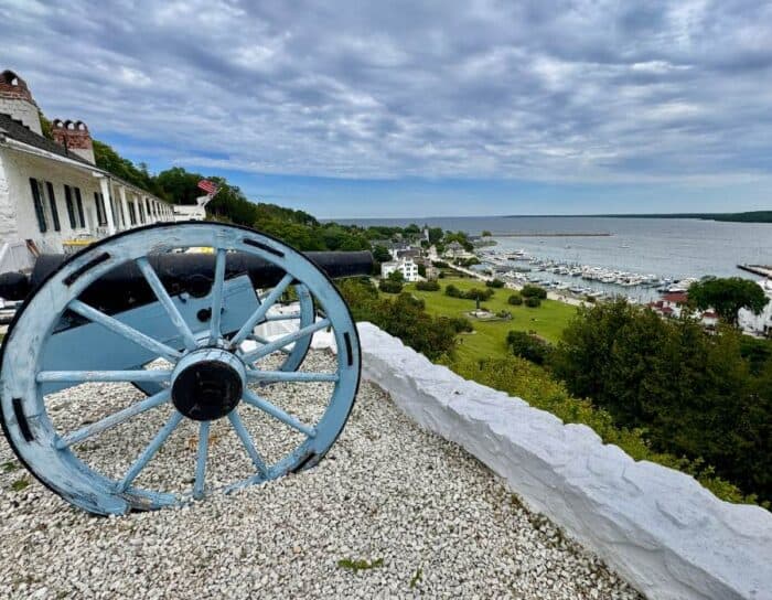 view from Fort Mackinac on Mackinac Island 