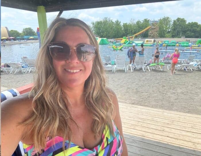 woman in cabana at Land of Illusion Aqua Adventures Waterpark