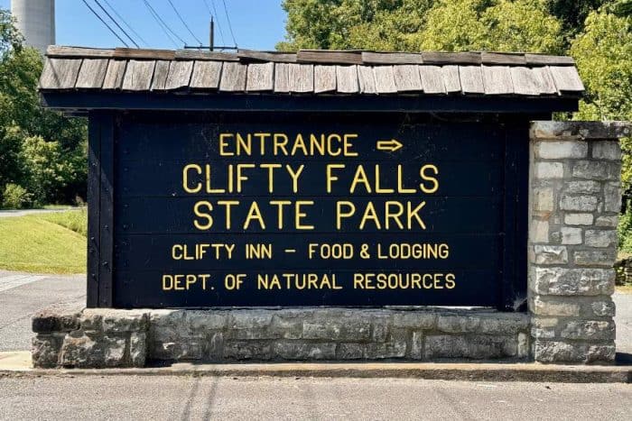 Clifty Falls State Park sign