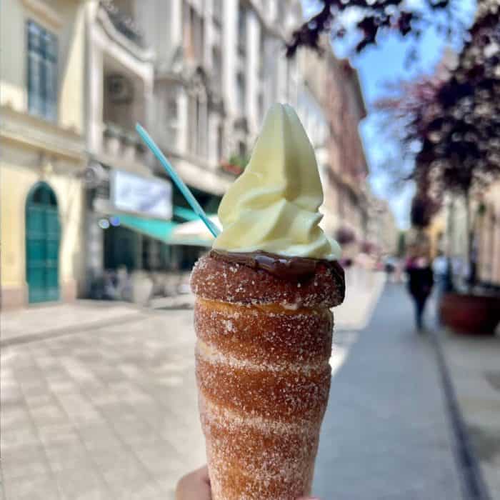 chimney cake in Budapest 