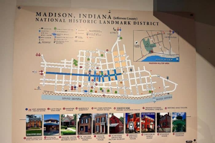 map of historic Madison Indiana