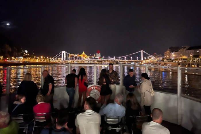 scenic boat tour on Danube River in Budapest Hungary