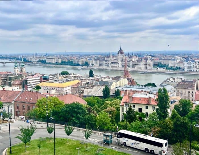 view from Fisherman's Bastion in Hungary 